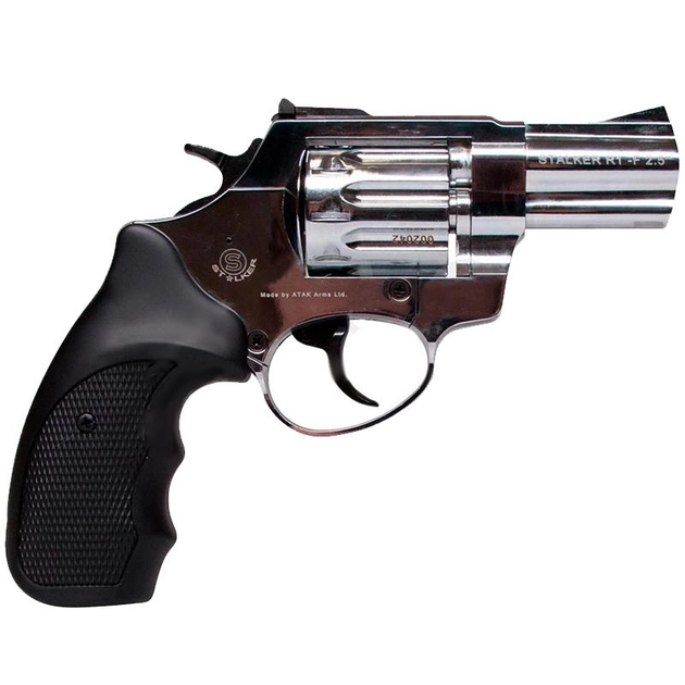 Револьвер под патрон Флобера Stalker (2.5", 4.0mm), никель-черный - изображение 2