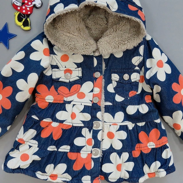 Джинсовая куртка Za-patitos для девочки 110-116 см Темно-синяя - изображение 6