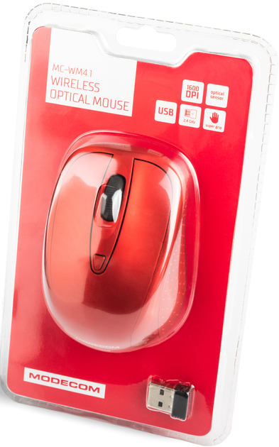 Мышь Modecom MC-WM4.1 Wireless Red (M-MC-0WM4.1-500) - изображение 6