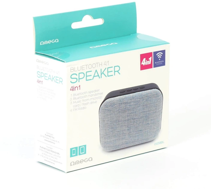 Акустична система Omega OG58DG Bluetooth V4.1 Fabric Blue (OG58BL) - зображення 3