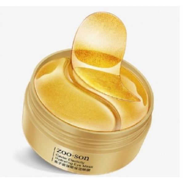 Гидрогелевые патчи под глаза антивозрастные ZOO:SON CAVIAR ELASTICITY HYDRATING EYE MASK с экстрактами черной икры осетра ирландского мха золотом 60 шт - Фото 3 Гидрогелевые патчи под глаза антивозрастные ZOO:SON CAVIAR ELASTICITY HYDRATING EYE MASK с экстрактами черной икры осетра ирландского мха золотом 60 шт - изображение 3