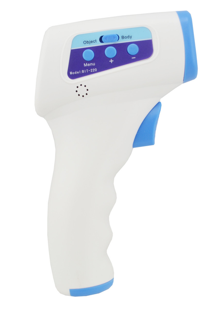 Безконтактний інфрачервоний термометр UKC BIT-10 Електронний дистанційний термометр цифровий Вимірювач Температури Тіла / води / молока - медичний з дисплеєм для вимірювання для дітей і дорослих Білий - зображення 1
