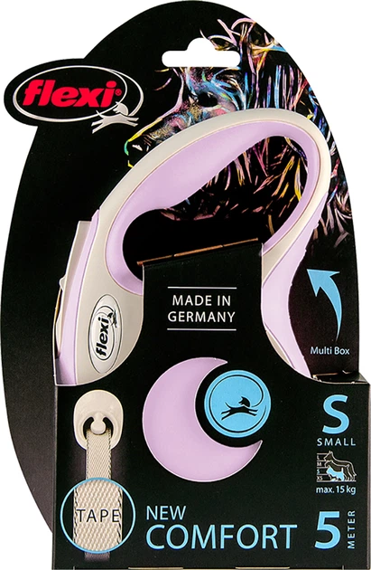 Smycz taśmowa Flexi New Comfort S 5 m Liliowa (600.7803) - obraz 2