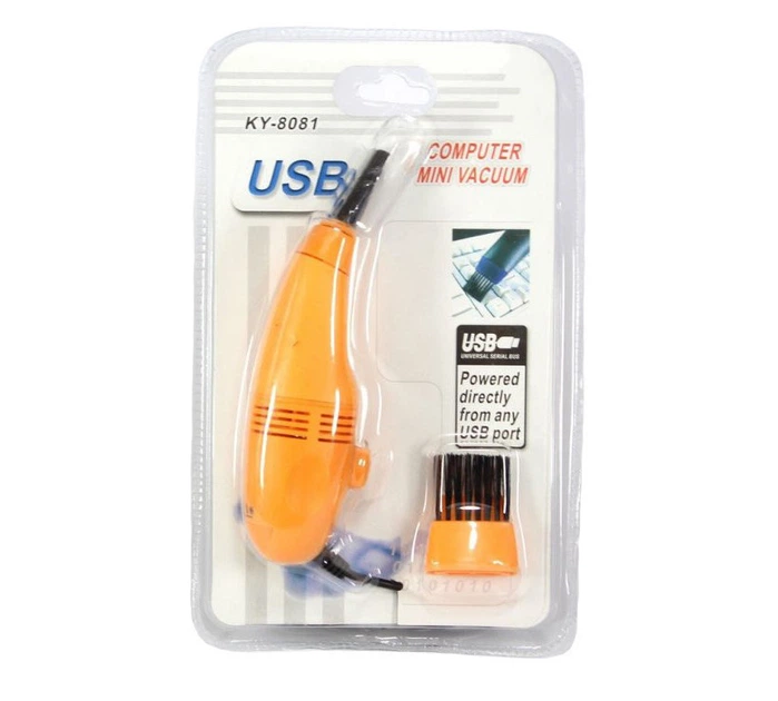Міні-пилосос для чищення клавіатури комп'ютера від USB Vacuum KY-8081, Помаранчевий (1001908-Orange-0) - зображення 4