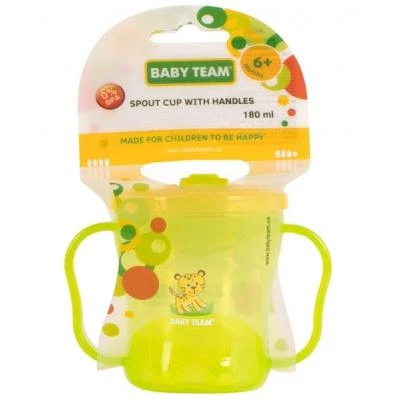 Поильник-непроливайка Baby Team с ручками и складывающимся носиком, 180 мл (5002) - Фото 2 Поильник-непроливайка Baby Team с ручками и складывающимся носиком, 180 мл (5002) - изображение 2