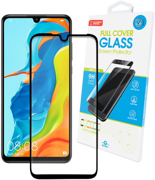 Защитное стекло Global для Huawei P30 Lite Black (1283126492891) – фото ...