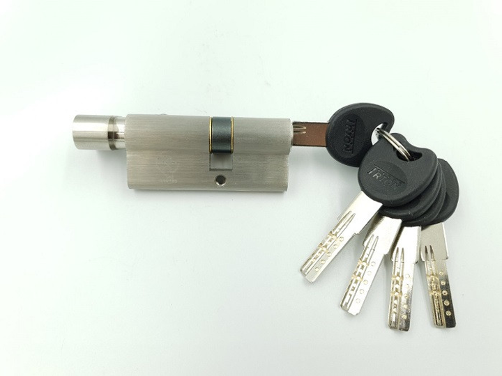 Циліндр замка TRION 70mm(35+35) NP COMPUTER KEYS KNOB - зображення 1