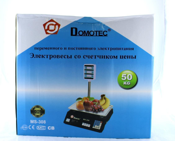 Торговые электронные весы Domotec ACS 50kg/5g + pole 308 до 50 кг - Фото 2 Торговые электронные весы Domotec ACS 50kg/5g + pole 308 до 50 кг - изображение 2
