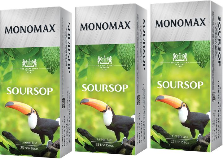 Акція на Упаковка чаю Мономах зеленого Soursop 3 пачки по 25 пакетиків від Rozetka
