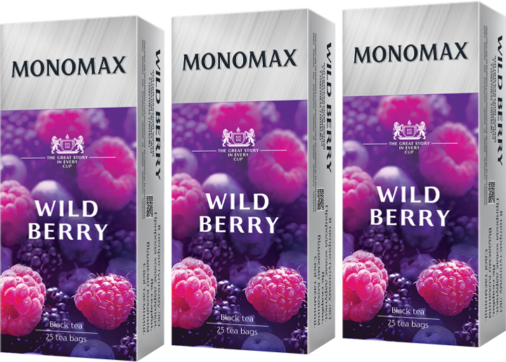 Акція на Упаковка чаю Мономах чорного Wild Berry 3 пачки по 25 пакетиків від Rozetka