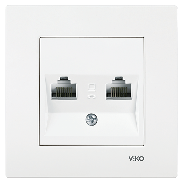 Розетка компьютерная двойная (2x RJ-45) Viko Karre – фото, отзывы ...