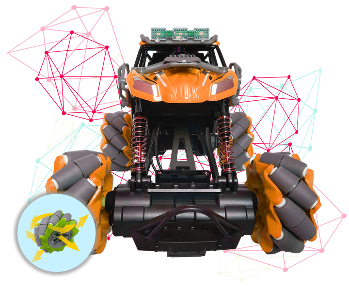Трюковая Машинка Вездеход Fever Buggy4WD Оранжевая Масштаб 1:16 Sulong Toys Original - изображение 3