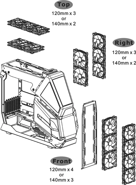 Obudowa Thermaltake AH T600 Snow Full Tower Chassis (CA-1Q4-00M6WN-00) - obraz 9