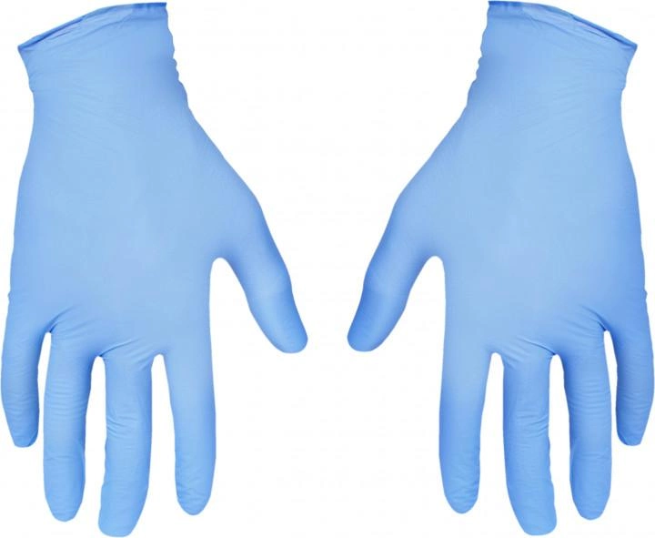 Одноразові рукавички Nitromax нітрилові без пудри 10 шт Блакитні, розмір M - зображення 2