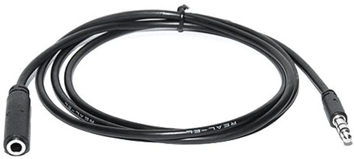 Кабель Real-El Audio Pro 3.5 мм M - 3.5 мм F 1 м Black (EL123500041) - изображение 1