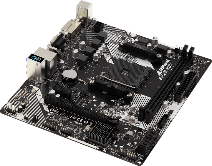 Материнская плата ASRock B450M-HDV R4.0 (sAM4, AMD B450, PCI-Ex16) - изображение 3