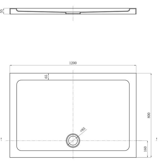 Душовий піддон DEVIT Comfort 120х80 прямокутний FTR2323 - зображення 2