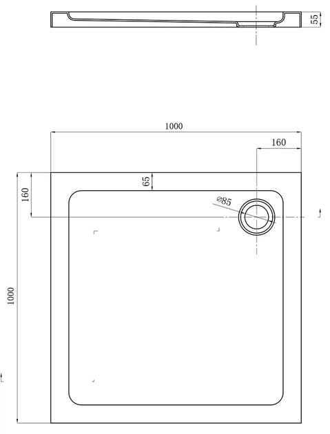 Душевой поддон DEVIT Comfort 100х100 квадратный FTR2223 - изображение 2