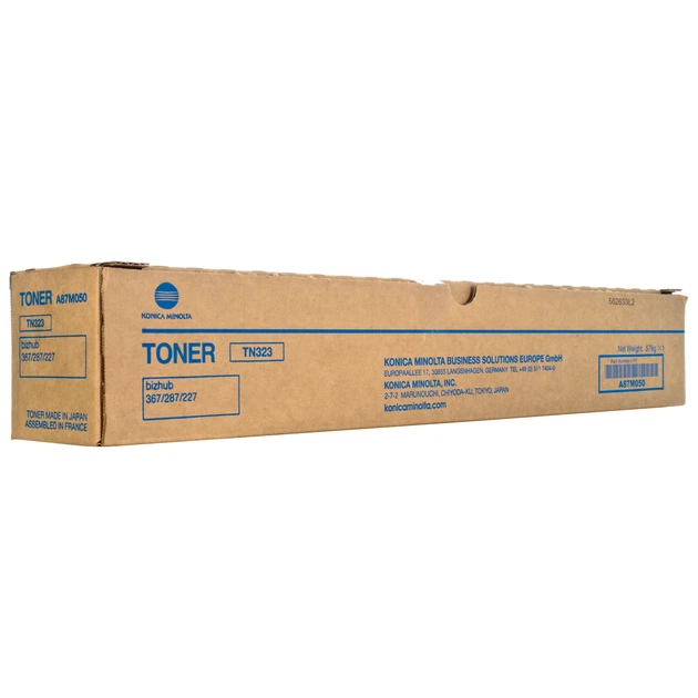 Тонер Konica Minolta TN-323 чорний до bizhub 227/287/367, 1 туба, реcурc 27 600 @5% (A87M050) - Фото 3 Тонер Konica Minolta TN-323 чорний до bizhub 227/287/367, 1 туба, реcурc 27 600 @5% (A87M050) - изображение 3