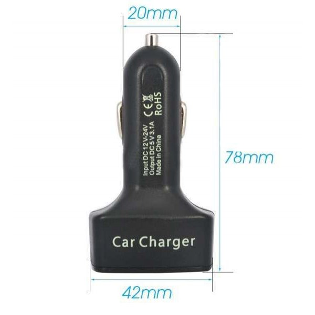 Вольтметр + USBx2 + Термометр + Амперметр автомобильный 12V-24V в ...