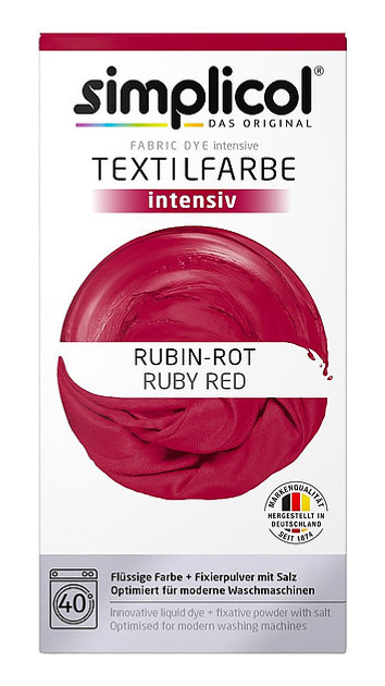 Simplicol Fabric Dye Intensive Ruby Red