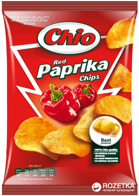 Упаковка чипсов Chio Chips со вкусом паприки 75 г х 12 шт ...