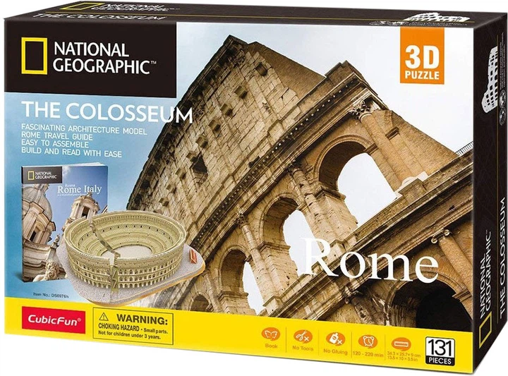 Puzzle 3D CubicFun National Geographic Koloseum (DS0976h) (6944588209766) - obraz 3