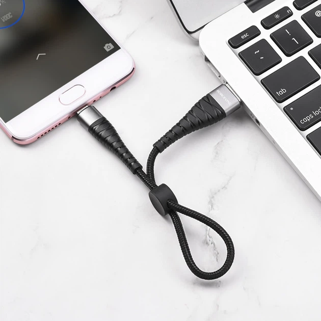 Кабель USB Borofone BX32, USB to MicroUSB, 0.25m, черный - изображение 4