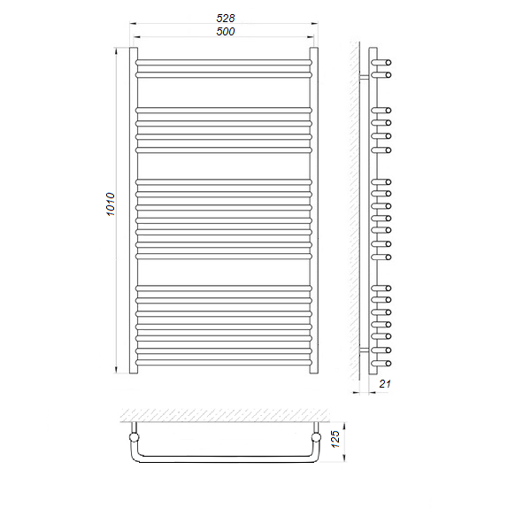 Сушка для рушників WarmShop T9 1010x500 (31101050) - зображення 3