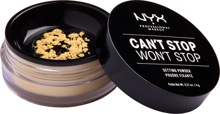 Акція на Фінішна пудра NYX Professional Makeup Can`t Stop Won`t Stop Setting Powder 06 Banana 6 г від Rozetka