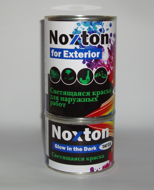 Фарба, що світиться в темряві NOXTON FOR EXTERIOR для зовнішніх робіт Темно-Зелена з зеленим світінням 1 л - зображення 1