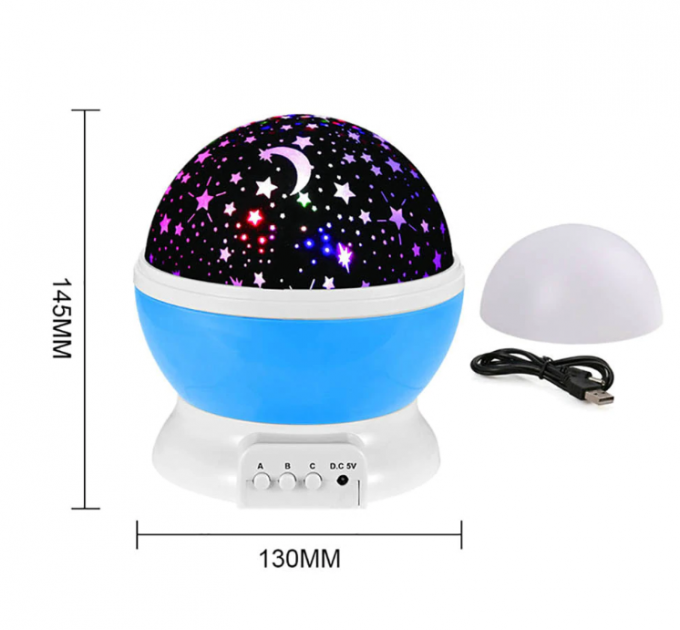 Ночник светильник Star Master проектор звездного неба Голубой (GM144522336) - изображение 4