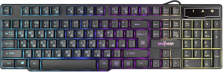 Клавиатура проводная Defender Mayhem GK-360DL USB RGB (45360