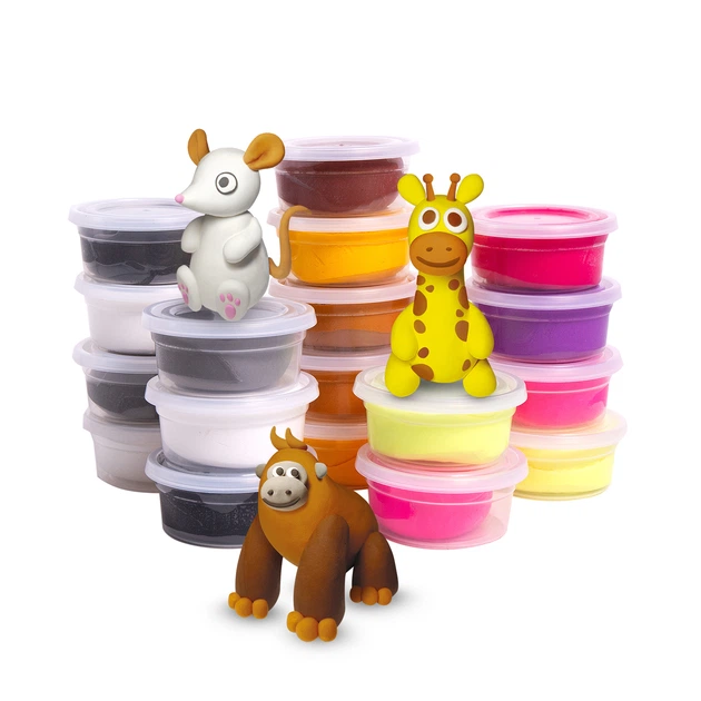 Набір пластиліну BERGER Kids Clay Тварини 18 баночок 270 г (8596165040194) - зображення 4