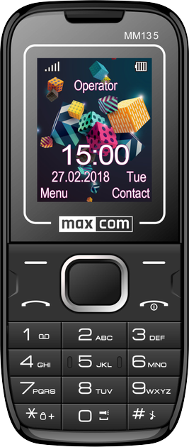 Мобильный телефон Maxcom MM135 Black-Blue (без зарядного устройства) - изображение 1