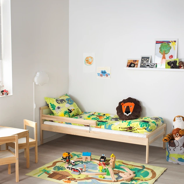 Каркас кровати с реечным дном IKEA СНИГЛАР бук 191.854.33 - зображення 4