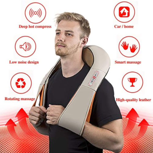 Массажёр для всего тела с подогревом Shiatsu Massager of Neck Kneading iTrendy Original 6 кнопок - Фото 2 Массажёр для всего тела с подогревом Shiatsu Massager of Neck Kneading iTrendy Original 6 кнопок - изображение 2