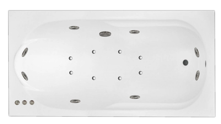 Гидромассажная ванна Besco Bona 180x80 с гидромассажем и аэромассажем - изображение 1
