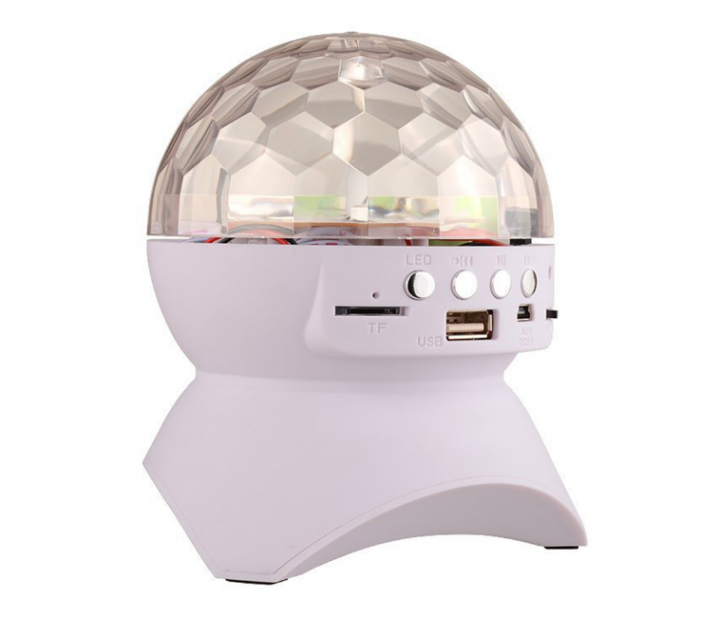 Современный Диско-шар на аккумуляторе magic ball Bluetooth L-740 White - изображение 4