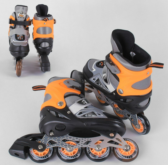 Роликовые коньки Best Rollers 6202-S раздвижные Размер 30-33 Колеса PU ...