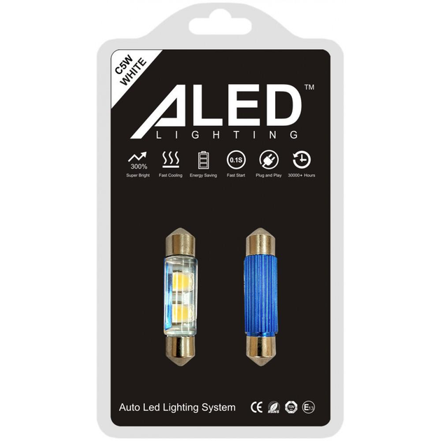Габарит LED ALed Festoon (C5W) 42мм Wh(2шт) – фото, відгуки ...