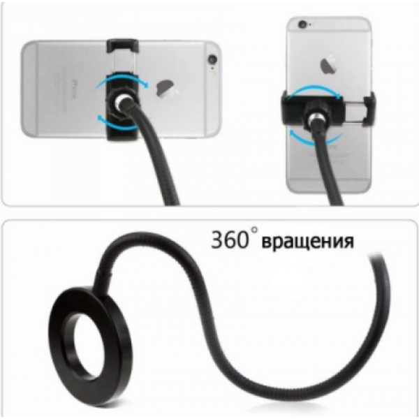 Тримач для телефону Селфи Лампа з LED підсвічуванням кільце на прищіпці для прямих трансляцій PROFESSIONAL LIVE STREAM USB - изображение 6