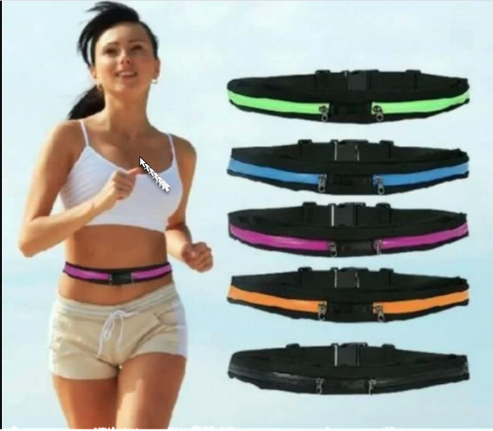 Спортивная сумка на пояс для бега Runbag на два отделения Черно - Оранжевая - Фото 4 Спортивная сумка на пояс для бега Runbag на два отделения Черно - Оранжевая - изображение 4