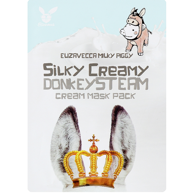 Увлажняющая маска для лица с ослиным молоком Elizavecca Silky Creamy Donkey Steam Cream Mask Pack 25 мл (8809520942157) 