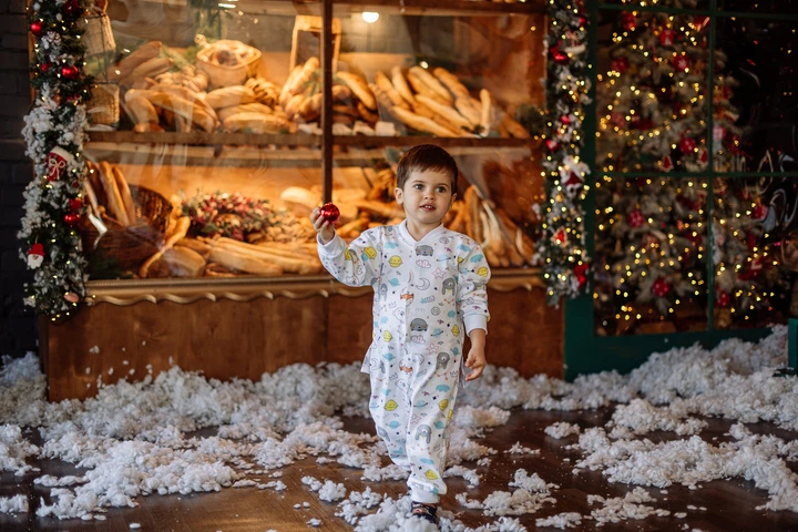 Пижама детская SweetJama Kids "Мордочки" с карманом на попе 86 - Фото 3 Пижама детская SweetJama Kids "Мордочки" с карманом на попе 86 - изображение 3