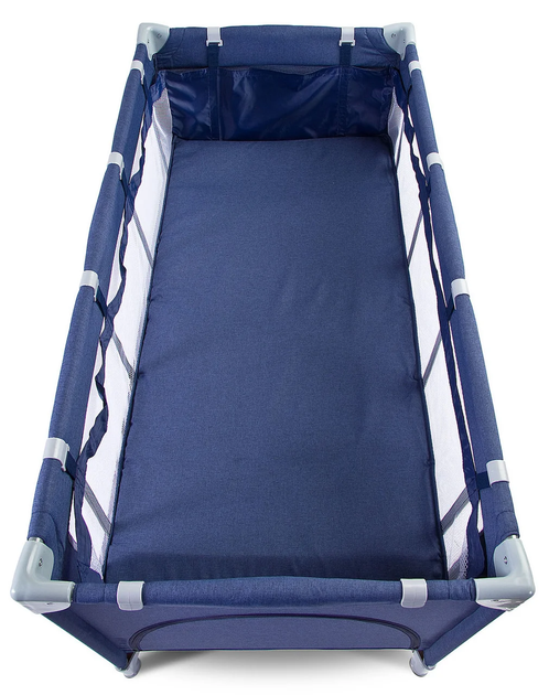 Манеж-кроватка 2 в 1 Caretero Basic Plus с колесами и матрасом + сумка для транспортировки Синий - Фото 3 Манеж-кроватка 2 в 1 Caretero Basic Plus с колесами и матрасом + сумка для транспортировки Синий - изображение 3