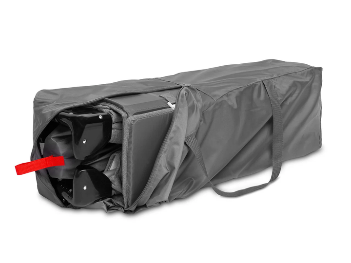Манеж-кроватка 2 в 1 Caretero Esti Graphite с колесами и матрасом + сумка для переноски - изображение 5
