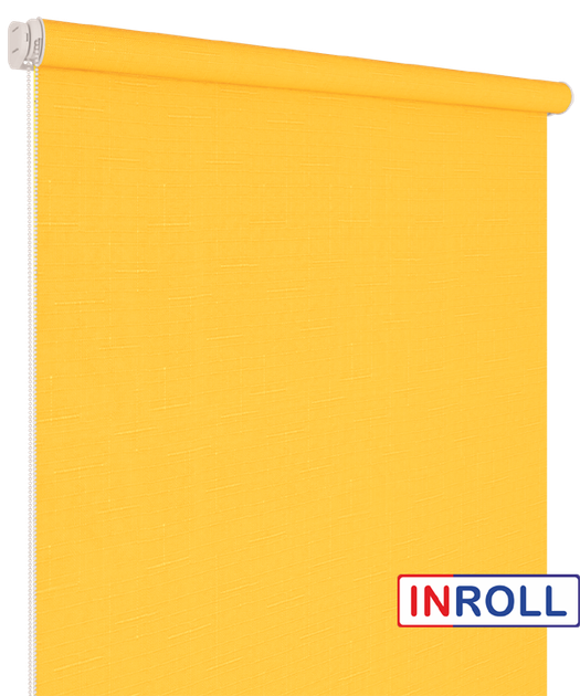 Ролета тканевая INROLL Есо-Mini 65х165 см Len Желтый 858 - изображение 3