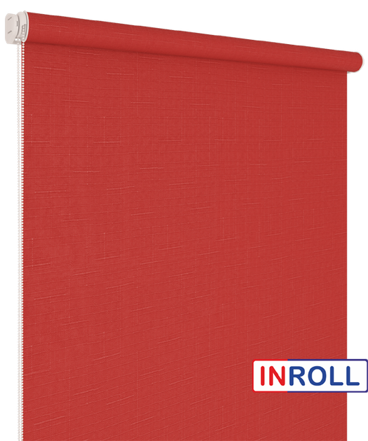Ролета тканевая INROLL Есо-Mini 107,5х165 см Len Красный 888 - изображение 3