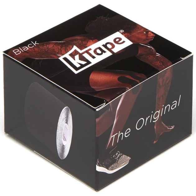 Бавовняний кинезио тейп K-Tape Black, 5 см х 5 м, чорний (100114) - зображення 2